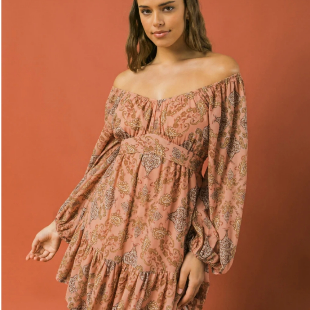 NWT Paisley Dress Flying Tomato Size Small